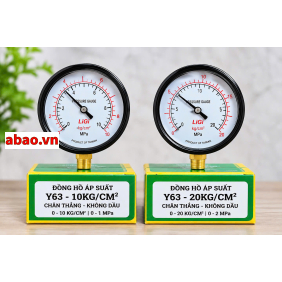 Đồng hồ đo áp suất Y63 chân thẳng không có dầu