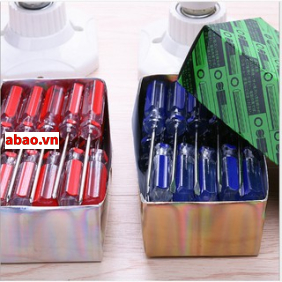 Tua vít 3ly 1 đầu cán xanh-đỏ