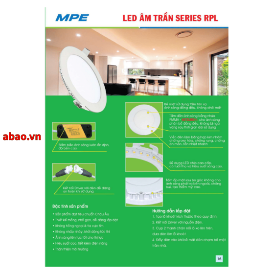 Đèn led panel light âm trần 3 chế độ 7W MPE