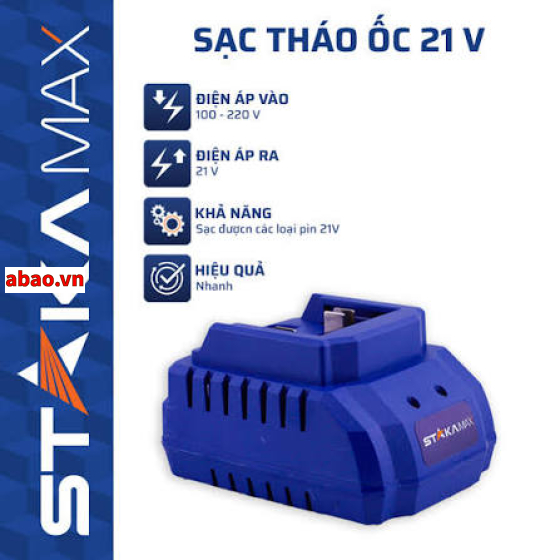 Sạc pin 10 cell 21V hãng Staka